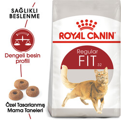 Royal Canin - Royal Canin Regular Fit Kedi Maması 10 Kg + 4 Adet Temizlik Mendili