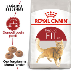 Royal Canin Regular Fit Kedi Maması 10 Kg + 10Lu Lolipop Kedi Ödülü + Temizlik Mendili - Thumbnail