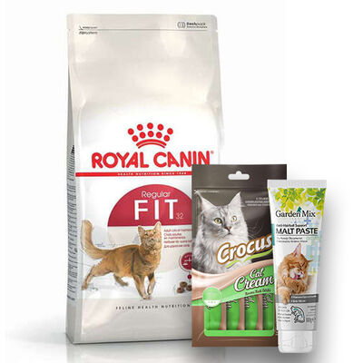 Royal Canin Regular Fit Kedi Maması 10 Kg + Crocus Cream 4x15 Gr + Garden Mix Paste