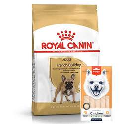 Royal Canin - Royal Canin French Bulldog Özel Irk Köpek Maması 3 Kg + Wanpy Creamy Treat 5x14 Gr