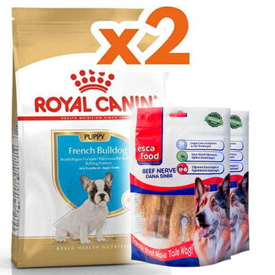Royal Canin French Bulldog Puppy Yavru Köpek Maması 3 Kg x 2 Adet + 2 Adet Esca Food Köpek Ödülü Royal Canin French Bulldog Puppy Yavru Köpek Maması 3 Kg x 2 Adet + 2 Adet Esca Food Köpek Ödülü