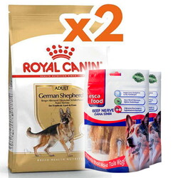 Royal Canin - Royal Canin German Shepherd Köpek Maması 11 Kg x 2 Adet + 2 Adet Esca Food Köpek Ödülü