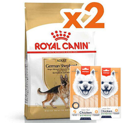 Royal Canin - Royal Canin German Shepherd Köpek Maması 11 Kg x 2 Adet + 2 Adet Wanpy Creamy Treat 5x14 Gr