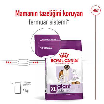 Royal Canin Giant Adult İri Irk Köpek Maması 15 Kg + Wanpy Creamy Treat 5x14 Gr