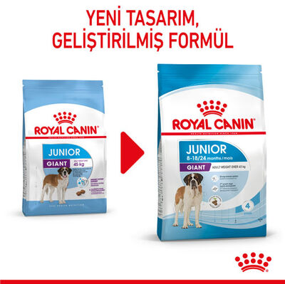 Royal Canin Giant Junior İri Irk Yavru Köpek Maması 15 Kg + Temizlik Mendili