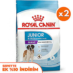 Royal Canin Giant Junior İri Irk Yavru Köpek Maması 15 Kg x 2 Adet + Temizlik Mendili - Royal Canin