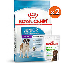 Royal Canin Giant Junior İri Irk Yavru Köpek Maması 15 Kg x 2 Adet + 6 Adet Royal Canin Yavru Köpek Ödülü - Royal Canin