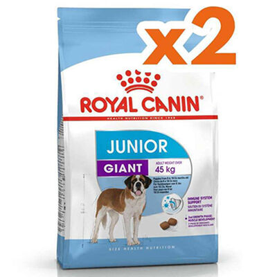 Royal Canin Giant Junior İri Irk Yavru Köpek Maması 15 Kg x 2 Adet + Temizlik Mendili
