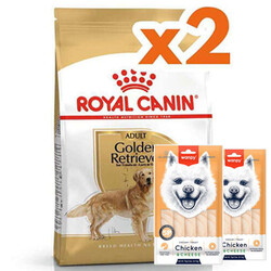 Royal Canin - Royal Canin Golden Retriever Köpek Maması 12 Kg x 2 Adet + 2 Adet Wanpy Creamy Treat 5x14 Gr