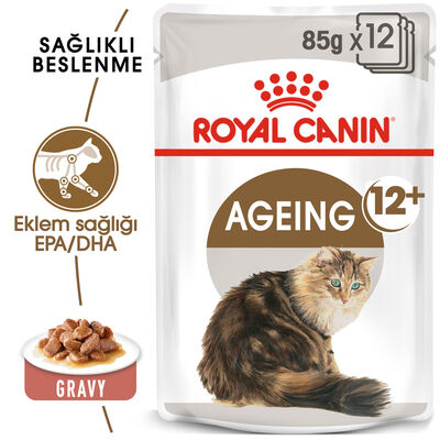 Royal Canin Pouch Gravy Ageing +12 Yaşlı Kedi Yaş Maması 85 Gr - BOX - 12 Al 10 Öde