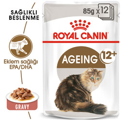 Royal Canin - Royal Canin Pouch Gravy Ageing +12 Yaşlı Kedi Yaş Maması 85 Gr - BOX - x 12 Adet (1)