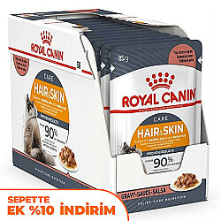 Royal Canin BOX Pouch Gravy Hair Skin Hassas Tüylü Kedi Maması 85 Gr x 12 Adet - Royal Canin