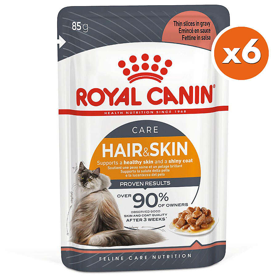 Royal Canin Pouch Gravy Hair Skin Hassas Tüylü Kedi Maması 85 Gr  x 6 Adet