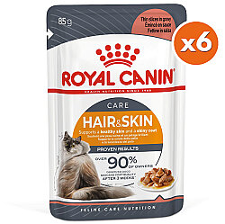 Royal Canin Pouch Gravy Hair Skin Hassas Tüylü Kedi Maması 85 Gr x 6 Adet - Royal Canin