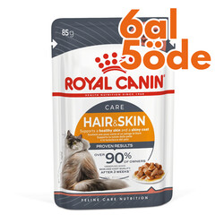 Royal Canin - Royal Canin Pouch Gravy Hair Skin Hassas Tüylü Kedi Maması 85 Gr - 6 Al 5 Öde
