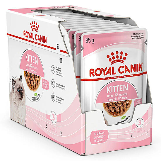 Royal Canin BOX Pouch Gravy Kitten Instinctive Yaş Yavru Kedi Maması 85 Gr x 12 Adet - 1