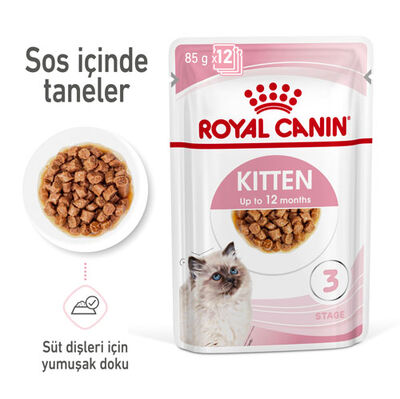 Royal Canin Pouch Gravy Kitten Instinctive Yaş Yavru Kedi Maması 85 Gr - BOX - 12 Al 10 Öde