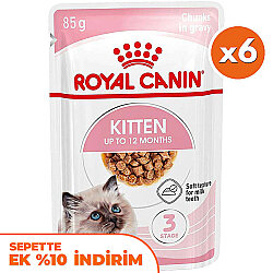 Royal Canin Pouch Gravy Kitten Instinctive Yaş Yavru Kedi Maması 85 Gr x 6 Adet - Royal Canin