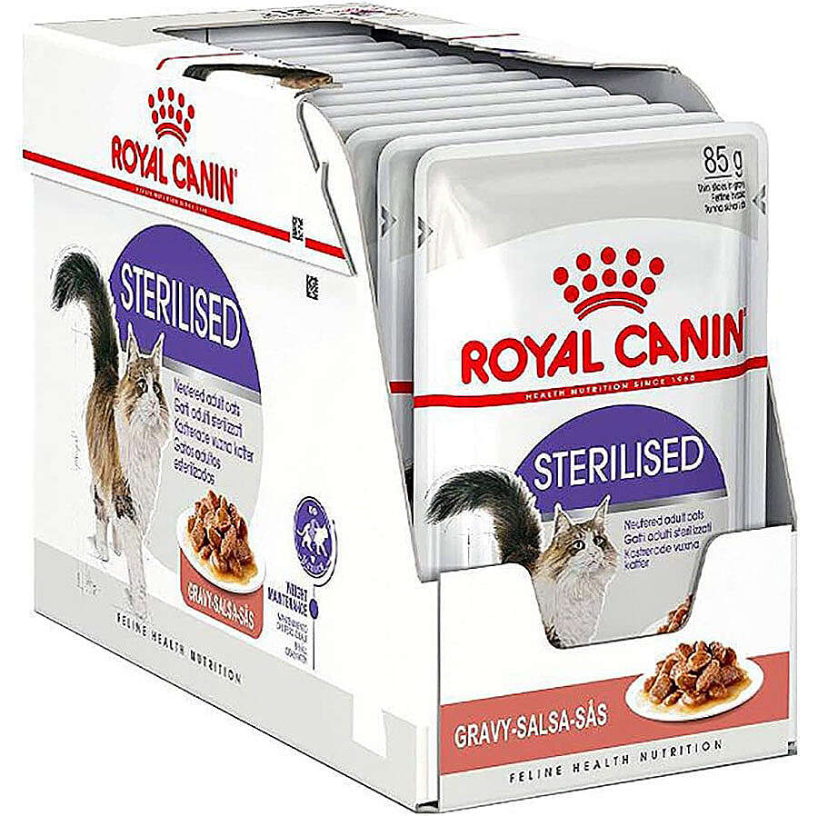 Royal Canin BOX Pouch Gravy Sterilised Kısırlaştırılmış Yaş Kedi Maması 85 Gr x 12 Adet