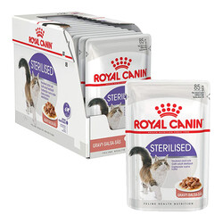 Royal Canin Pouch Gravy Sterilised Kısırlaştırılmış Yaş Kedi Maması 85 Gr - BOX - 12 Al 10 Öde - Thumbnail