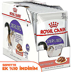Royal Canin BOX Pouch Gravy Sterilised Kısırlaştırılmış Yaş Kedi Maması 85 Gr x 12 Adet - Royal Canin