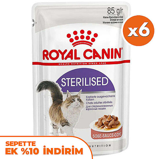 Royal Canin Pouch Gravy Sterilised Kısırlaştırılmış Yaş Kedi Maması 85 Gr x 6 Adet - 1