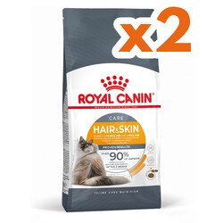 Royal Canin Hair Skin Hassas Tüylü Kedi Maması 10 Kg x 2 Adet + 2 Adet Crocus Cream 4x15 Gr + Garden Mix Paste - Thumbnail