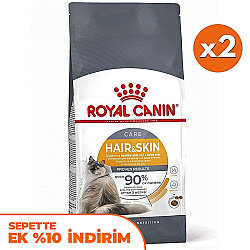 Royal Canin Hair Skin Hassas Tüylü Kedi Maması 4 Kg x 2 Adet + Temizlik Mendili - Royal Canin