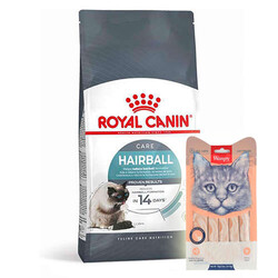 Royal Canin - Royal Canin Hairball Tüy Yumağı Kontrolü Kedi Maması 2 Kg + Wanpy Creamy Treat 5x14 Gr