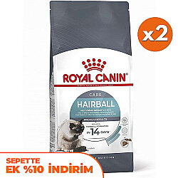 Royal Canin Hairball Tüy Yumağı Kontrolü Kedi Maması 2 Kg x 2 Adet + Temizlik Mendili - Royal Canin