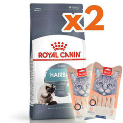 Royal Canin - Royal Canin Hairball Tüy Yumağı Kontrolü Kedi Maması 2 Kg x 2 Adet + 2 Adet Wanpy Creamy Treat 5x14 Gr