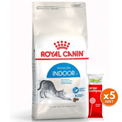 Royal Canin Indoor Ev Kedileri İçin Kedi Maması 2 Kg + 5 Adet Wooc Lolipop Ödül - Royal Canin