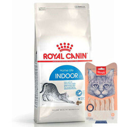 Royal Canin - Royal Canin Indoor Ev Kedileri İçin Kedi Maması 2 Kg + Wanpy Creamy Treat 5x14 Gr