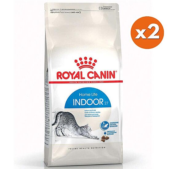 Royal Canin Indoor Ev Kedileri İçin Kedi Maması 2 Kg x 2 Adet + 10 Adet Wooc Lolipop Ödül - 2