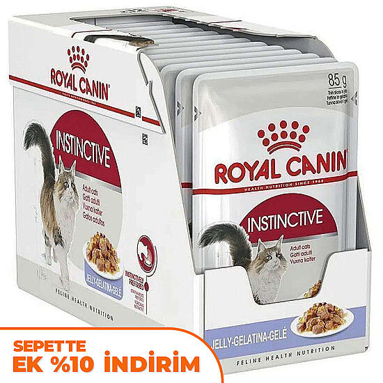 Royal Canin BOX Pouch Jelly Instinctive Yaş Kedi Maması 85 Gr x 12 Adet - 1