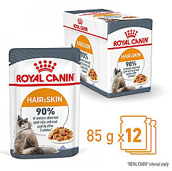Royal Canin BOX Pouch Jelly Hair Skin Hassas Tüylü Yaş Kedi Maması 85 Gr x 12 Adet - 3