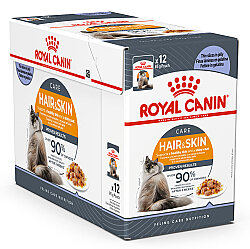 Royal Canin BOX Pouch Jelly Hair Skin Hassas Tüylü Kedi Maması 85 Gr x 12 Adet - Royal Canin