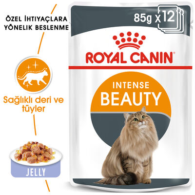 Royal Canin Pouch Jelly Hair Skin Hassas Tüylü Kedi Maması 85 Gr - BOX - 12 Al 10 Öde