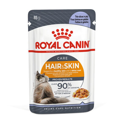 Royal Canin Pouch Jelly Hair Skin Hassas Tüylü Yaş Kedi Maması 85 Gr - 1