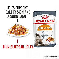 Royal Canin Pouch Jelly Hair Skin Hassas Tüylü Yaş Kedi Maması 85 Gr - Royal Canin (1)