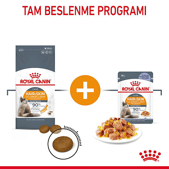 Royal Canin Pouch Jelly Hair Skin Hassas Tüylü Yaş Kedi Maması 85 Gr - 4