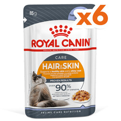 Royal Canin Pouch Jelly Hair Skin Hassas Tüylü Kedi Maması 85 Gr x 6 Adet - Royal Canin