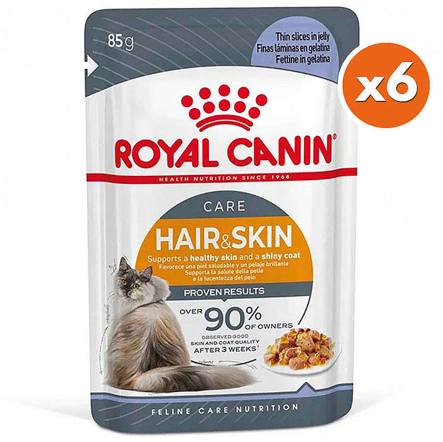 Royal Canin Pouch Jelly Hair Skin Hassas Tüylü Yaş Kedi Maması 85 Gr x 6 Adet