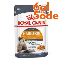 Royal Canin - Royal Canin Pouch Jelly Hair Skin Hassas Tüylü Kedi Maması 85 Gr - 6 Al 5 Öde