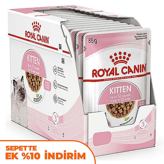Royal Canin BOX Pouch Jelly Kitten Instinctive Yaş Yavru Kedi Maması 85 Gr x 12 Adet - 1