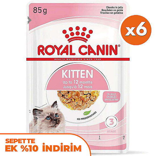 Royal Canin Pouch Jelly Kitten Instinctive Yaş Yavru Kedi Maması 85 Gr x 6 Adet - 1