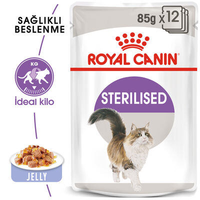 Royal Canin Pouch Jelly Sterilised Kısırlaştırılmış Yaş Kedi Maması 85 Gr - BOX - 12 Al 10 Öde