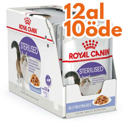 Royal Canin Pouch Jelly Sterilised Kısırlaştırılmış Yaş Kedi Maması 85 Gr - BOX - 12 Al 10 Öde