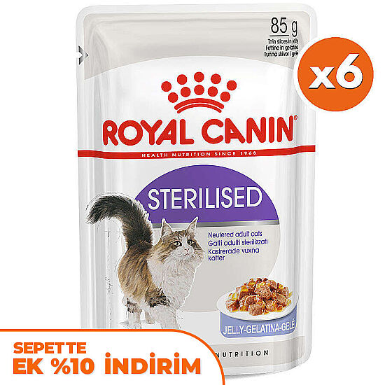 Royal Canin Pouch Jelly Sterilised Kısırlaştırılmış Yaş Kedi Maması 85 Gr x 6 Adet - 1