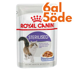 Royal Canin - Royal Canin Pouch Jelly Sterilised Kısırlaştırılmış Yaş Kedi Maması 85 Gr - 6 Al 5 Öde